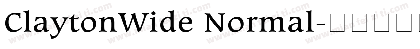 ClaytonWide Normal字体转换